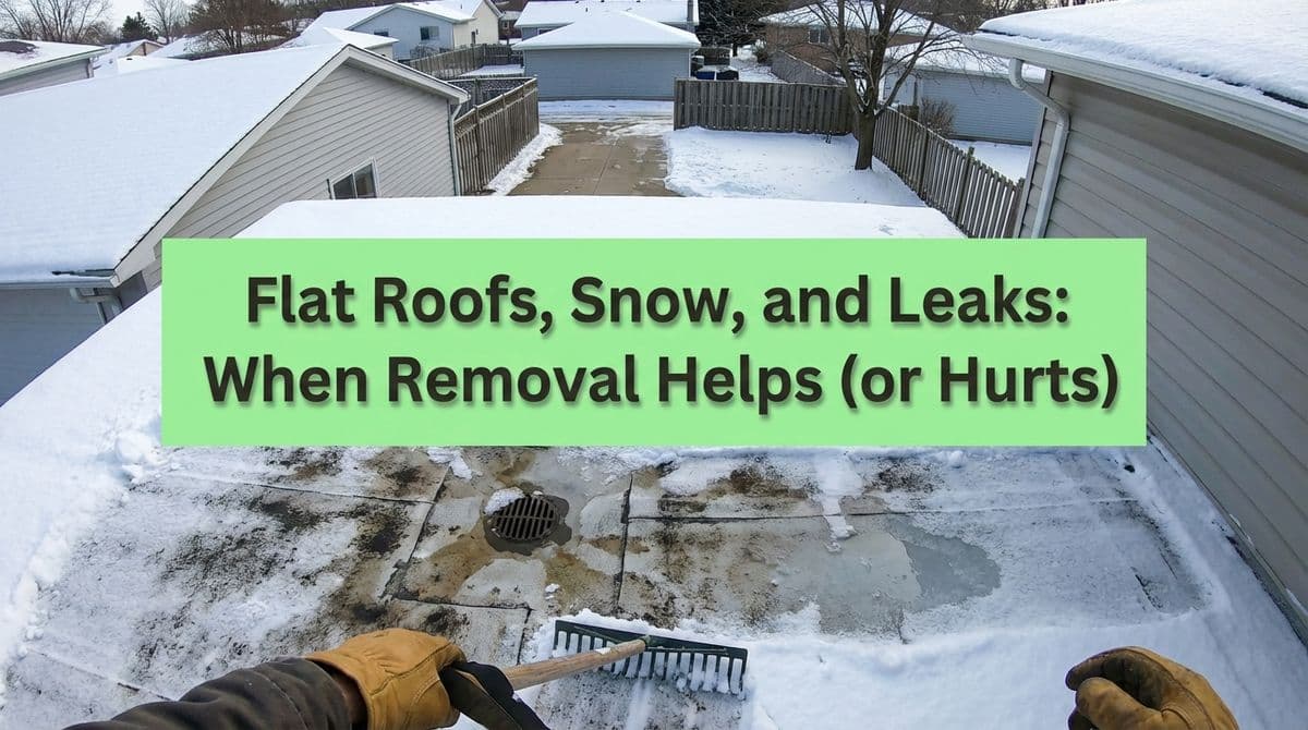 Flat Roofs, Snow, and Leaks: When Removal Helps (or Hurts) image